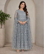 Anarkali-Style Embroidered Dress