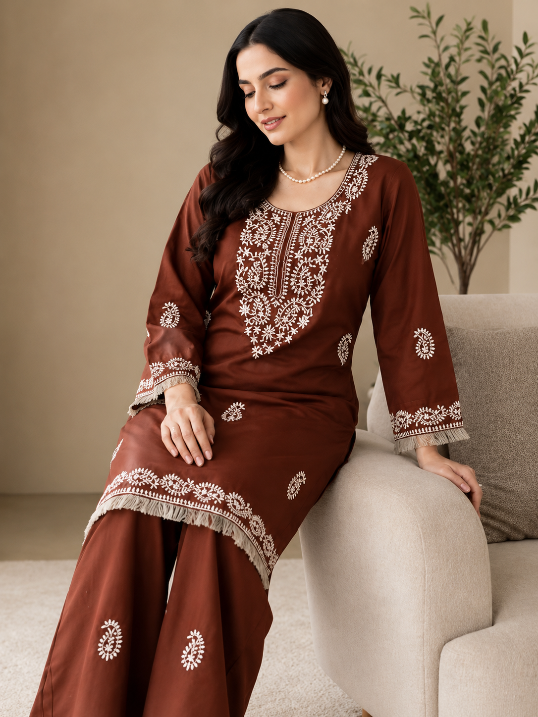 Bell Bottom & Threadwork Suit Set