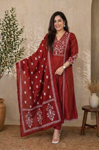 Mull Cotton Embroidered Kurta