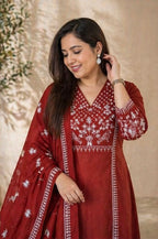 Mull Cotton Embroidered Kurta
