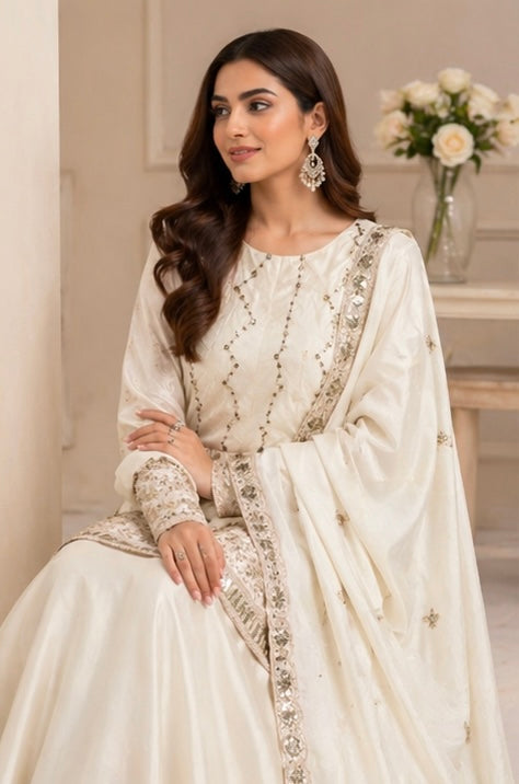 Effortless Party Wear Embroidered Top & Lehenga