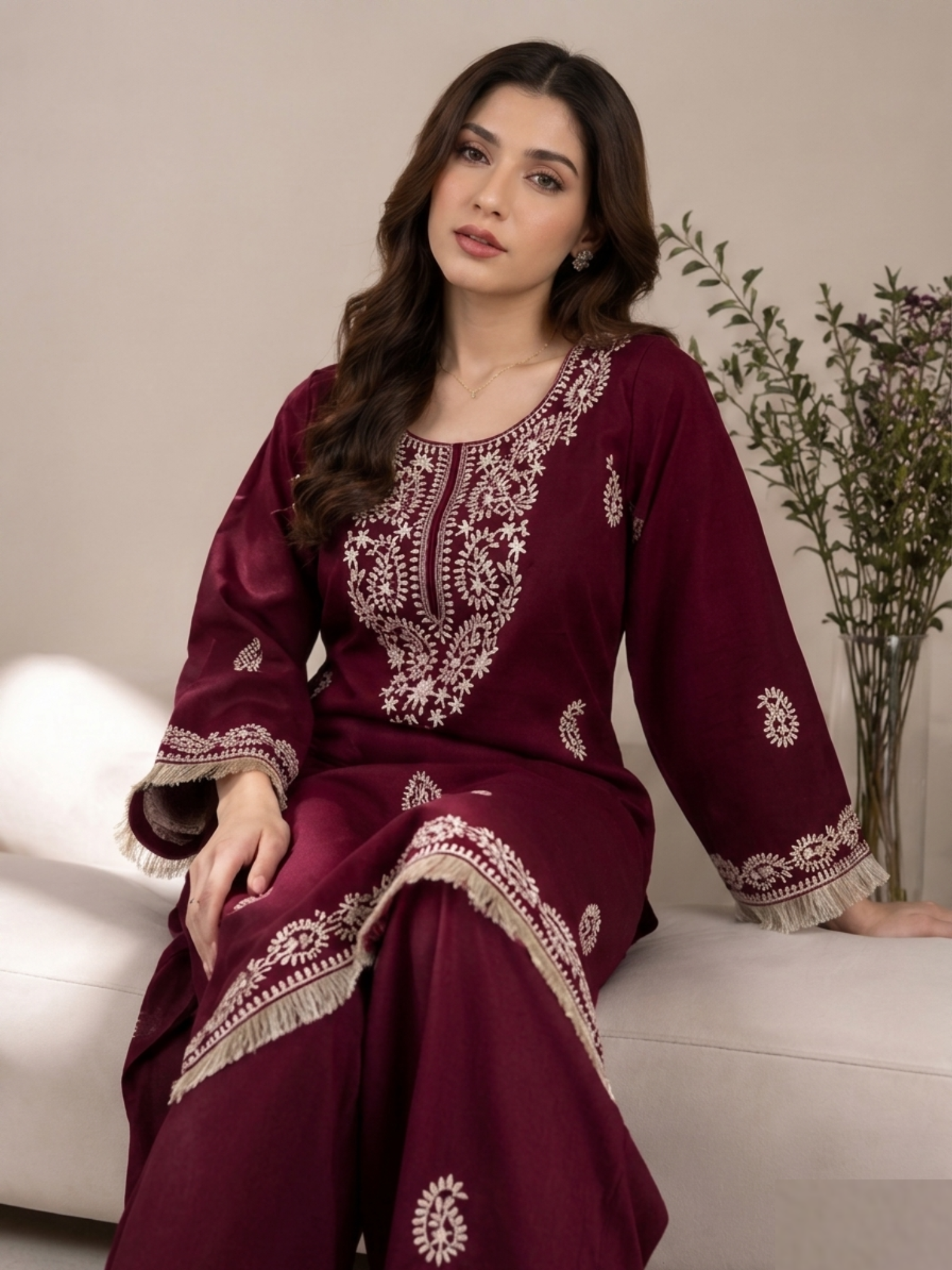 Bell Bottom & Threadwork Suit Set