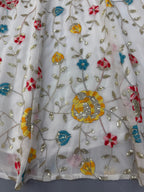 Flora Design White Anarkali Set