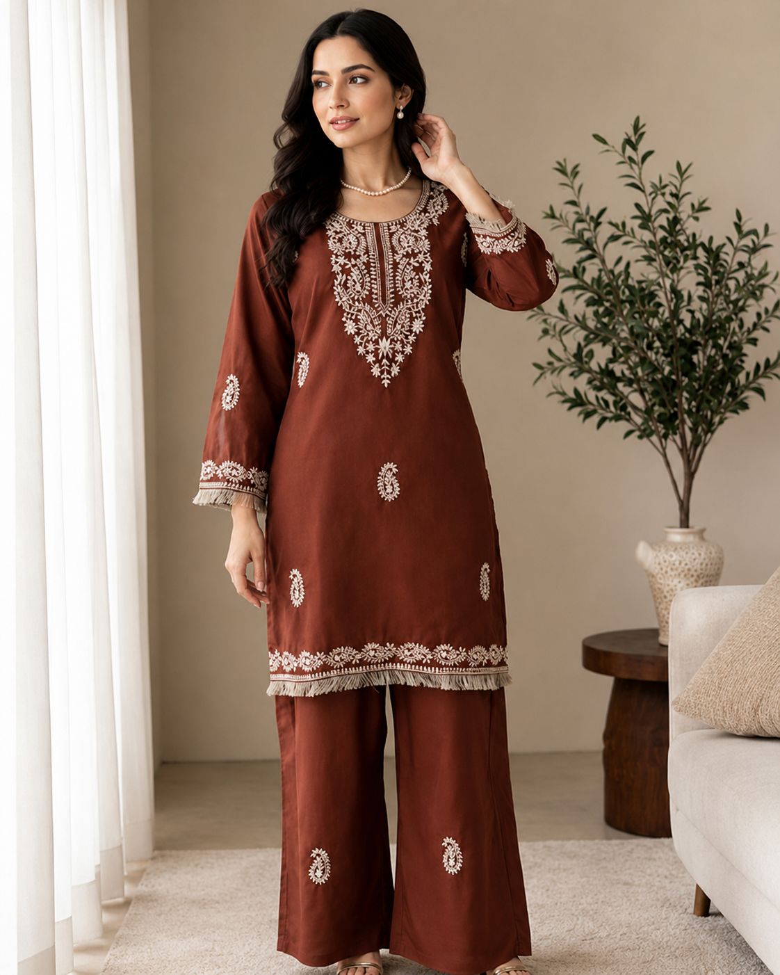 Bell Bottom & Threadwork Suit Set