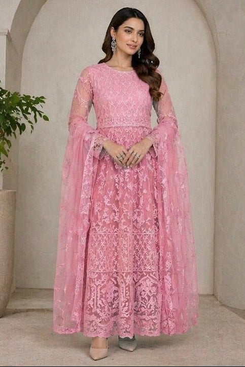 Anarkali-Style Embroidered Dress