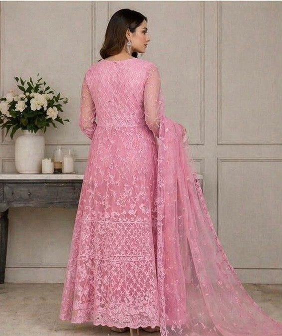 Anarkali-Style Embroidered Dress