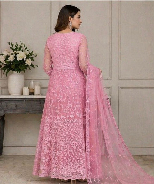 Anarkali-Style Embroidered Dress