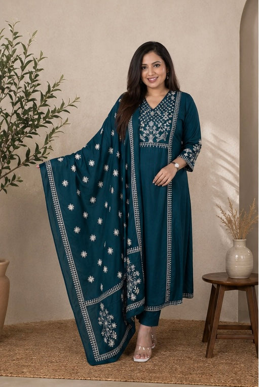Mull Cotton Embroidered Kurta