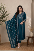 Mull Cotton Embroidered Kurta