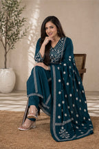 Mull Cotton Embroidered Kurta