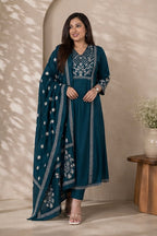 Mull Cotton Embroidered Kurta