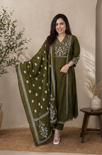 Mull Cotton Embroidered Kurta