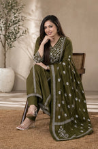 Mull Cotton Embroidered Kurta