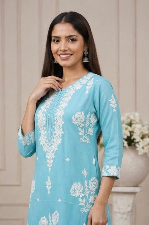 Women Pure Cotton Kurat Sets