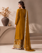 Mustard Yellow Silk Suit Set