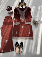 Bell Bottom & Threadwork Suit Set
