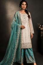 Women's Embroidered Silk Kurta Set