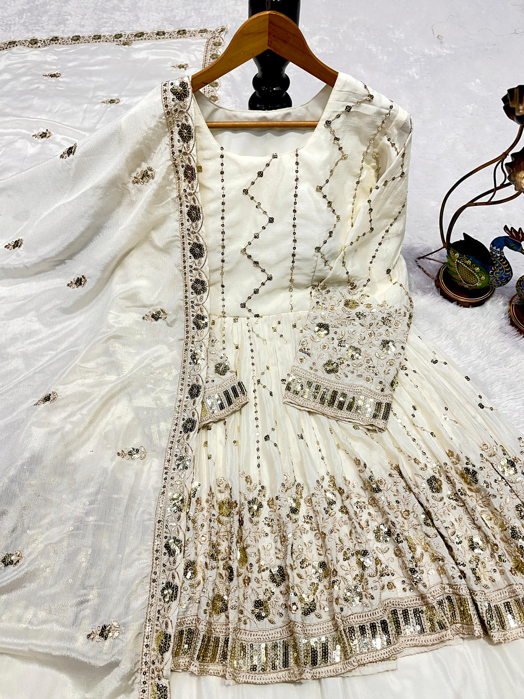 Effortless Party Wear Embroidered Top & Lehenga