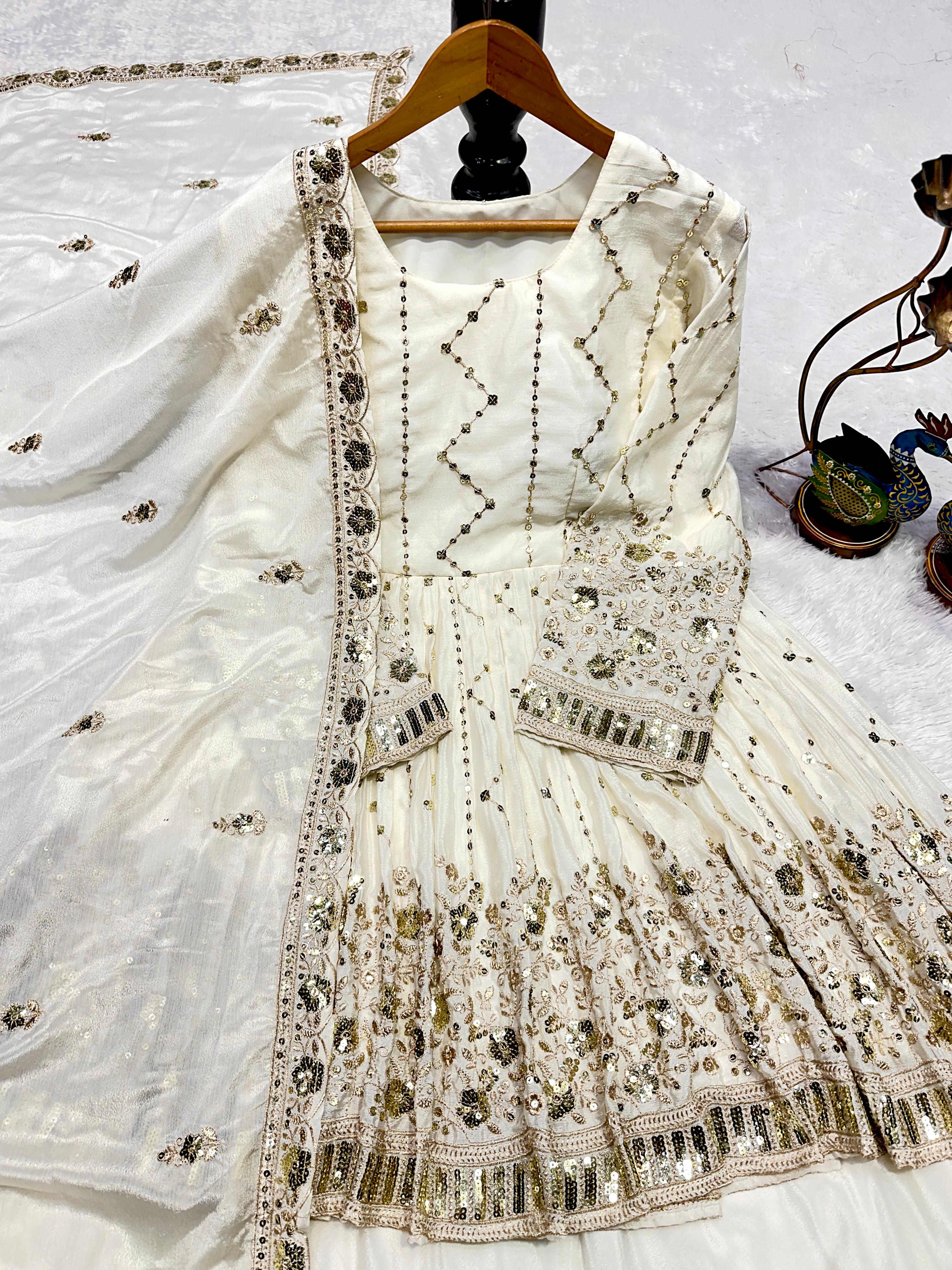Effortless Party Wear Embroidered Top & Lehenga