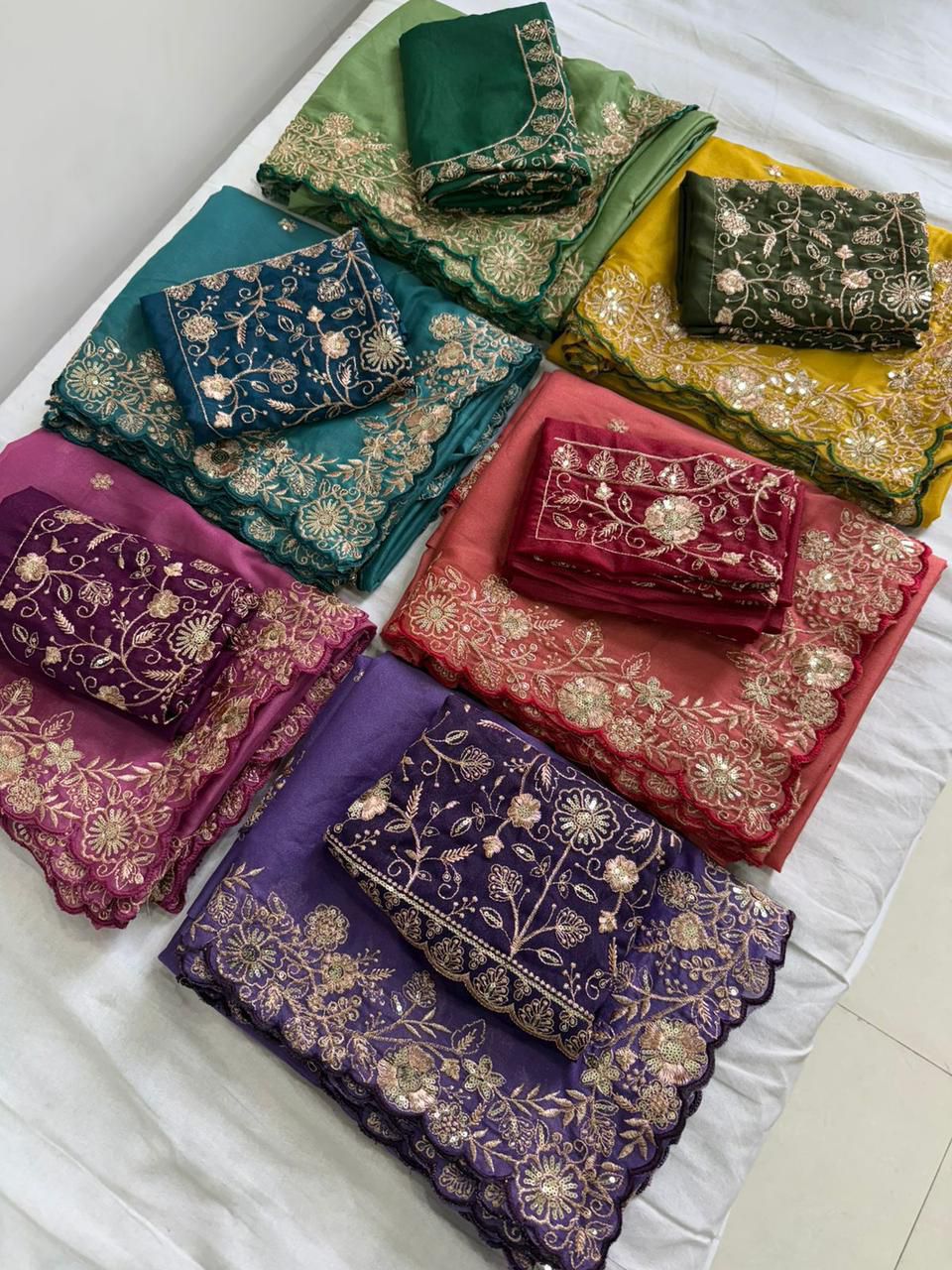Pure Star Georgette Sequence Work Saree