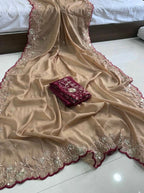 Pure Star Georgette Sequence Work Saree