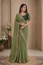 Pure Star Georgette Sequence Work Saree