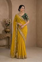 Pure Star Georgette Sequence Work Saree