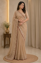 Pure Star Georgette Sequence Work Saree