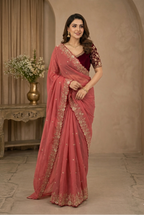 Pure Star Georgette Sequence Work Saree