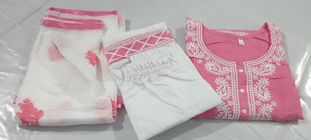 Super-breathable Embroidered Cotton Kurta