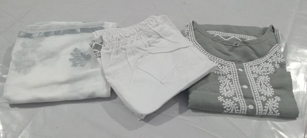 Super-breathable Embroidered Cotton Kurta