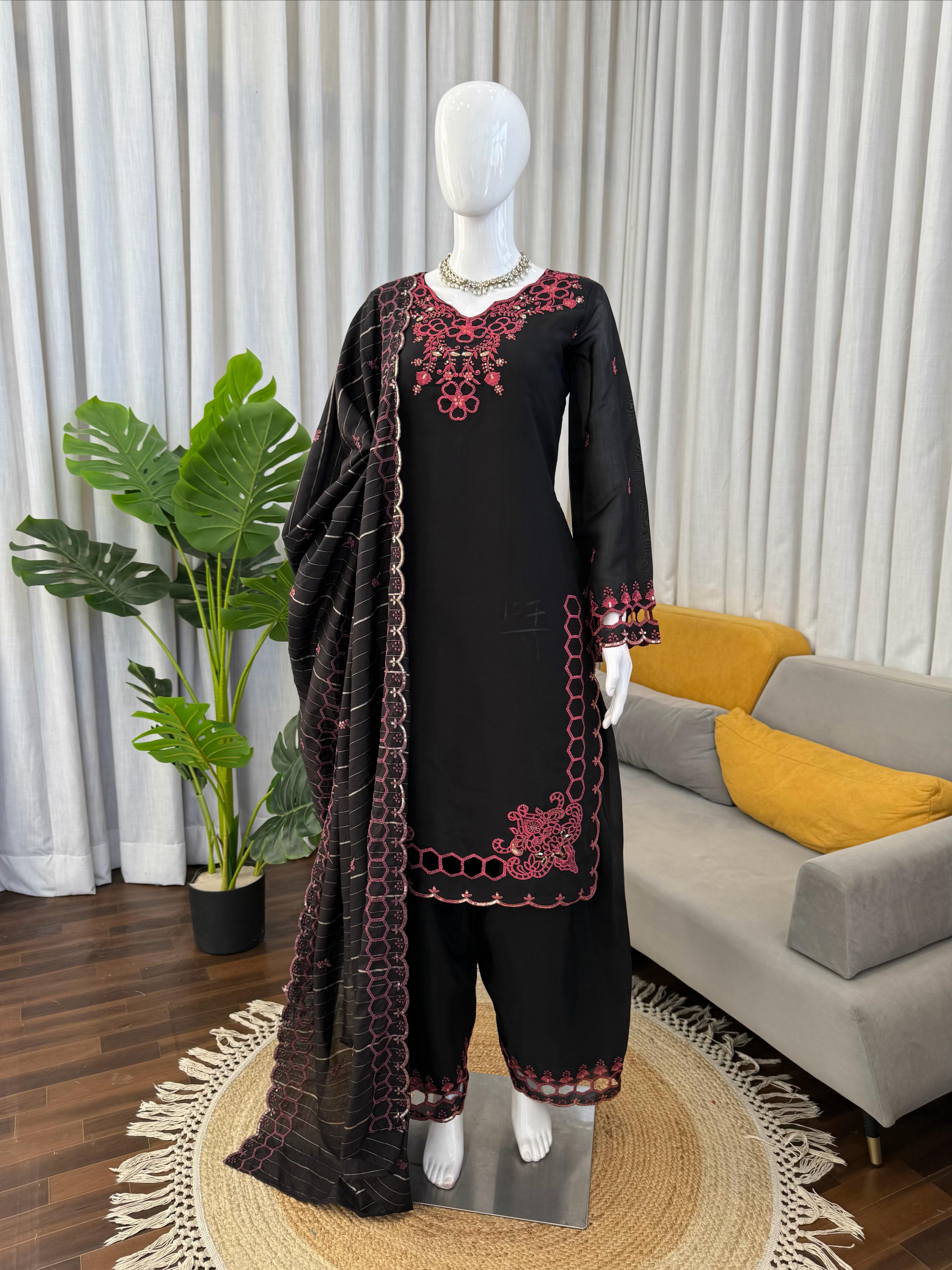 Farshi Embroidered Suit Set
