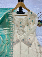 Women's Embroidered Silk Kurta Set
