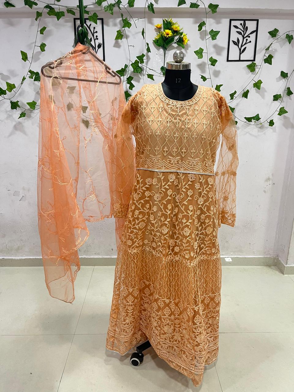 Anarkali-Style Embroidered Dress