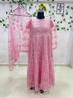 Anarkali-Style Embroidered Dress