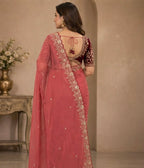 Pure Star Georgette Sequence Work Saree